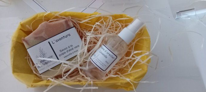 Coffret savon brume d'oreiller fleur de coton